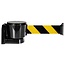 MORION wandcassette met uittrekbaar lint – 12 m – geel/zwart – schroefmontage