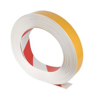 PROline vloermarkeringstape vorkheftruck - rood/wit - 50 mm - 25  m - zelfklevend