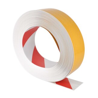 PROline ruban de marquage au sol chariot élévateur - rouge/blanc - 75 mm - 25 m - autocolla