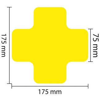 PROline profilé en croix pour marquage au sol - jaune - 75 mm - lot de 25 pièces