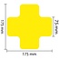 PROline profilé en croix pour marquage au sol - jaune - 75 mm - lot de 25 pièces