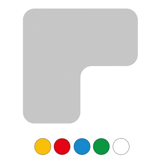 PROline vloermarkering L-profiel - blauw - 75  mm - set van 25 stuks