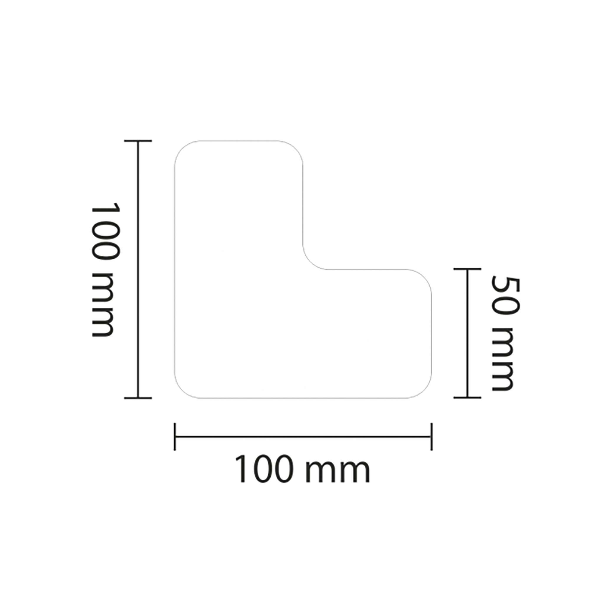 Pro Line Profile System PROline profilé en L pour marquage au sol - blanc - 50 mm - lot de 25 ...