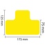 PROline profilé en T pour marquage au sol - jaune - 75 mm - lot de 25 pièces