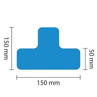 PROline profilé en T pour marquage au sol - bleu - 50 mm - lot de 25 pièces