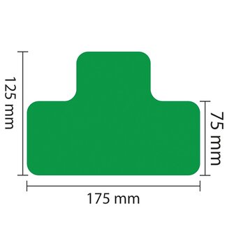 PROline profilé en T pour marquage au sol - vert - 75 mm - lot de 25 pièces