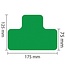 PROline vloermarkering T-profiel - groen - 75 mm - set van 25 stuks