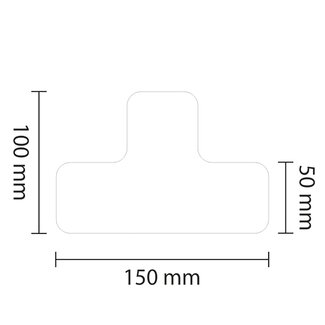PROline profilé en T pour marquage au sol - blanc - 50 mm - lot de 25 pièces