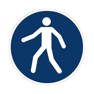 PROline vloermarkering – Verplicht bord “Voetgangersdoorgang” (Ø 600 mm)