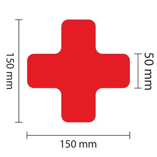 PROline profilé en croix pour marquage au sol - rouge - 50 mm - lot de 25 pièces