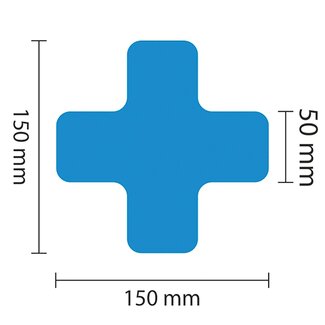 PROline vloermarkering kruisprofiel - blauw - 50 mm - set van 25 stuks