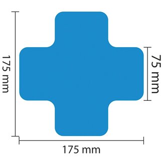 PROline profilé en croix pour marquage au sol - bleu - 75 mm - lot de 25 pièces
