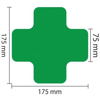 PROline profilé en croix pour marquage au sol - vert - 75 mm - lot de 25 pièces