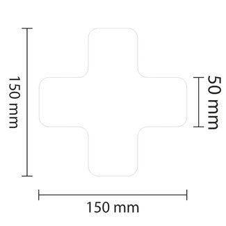 PROline vloermarkering kruisprofiel - wit - 50 mm - set van 25 stuks