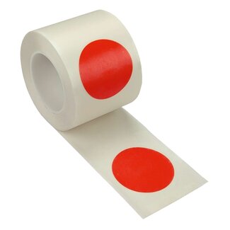 PROline stippen vloermarkering op rol - rood - Ø 75 mm - 10 m - zelfklevend