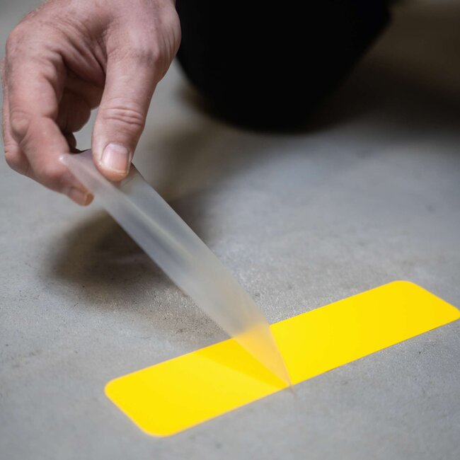 PROline marquage au sol à  bandes sur rouleau - jaune - 50 mm - 10 m - autocollant