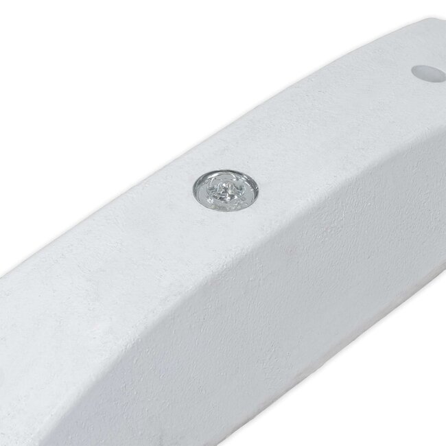 LaneGuard fietspadafscheiding – modulair – wit – met glasbolreflector