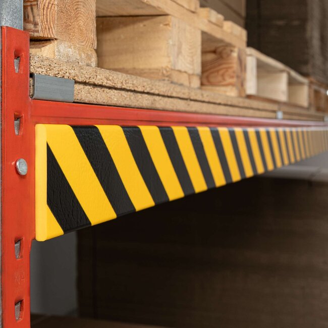 MORION randbescherming – 100 × 10 mm – 1000 mm – geel/zwart – zelfklevend