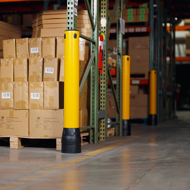 BLACK BULL FLEX Poteau de Protection Flexible pour Entrepôt et Logistique