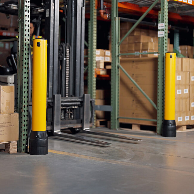 BLACK BULL FLEX Poteau de Protection Flexible pour Entrepôt et Logistique