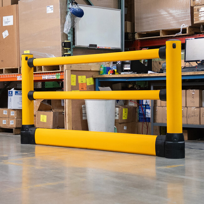 BLACK BULL FLEX Barrière de Sécurité Flexible S-Line avec Protection Basse pour Entrepôt et Logistique