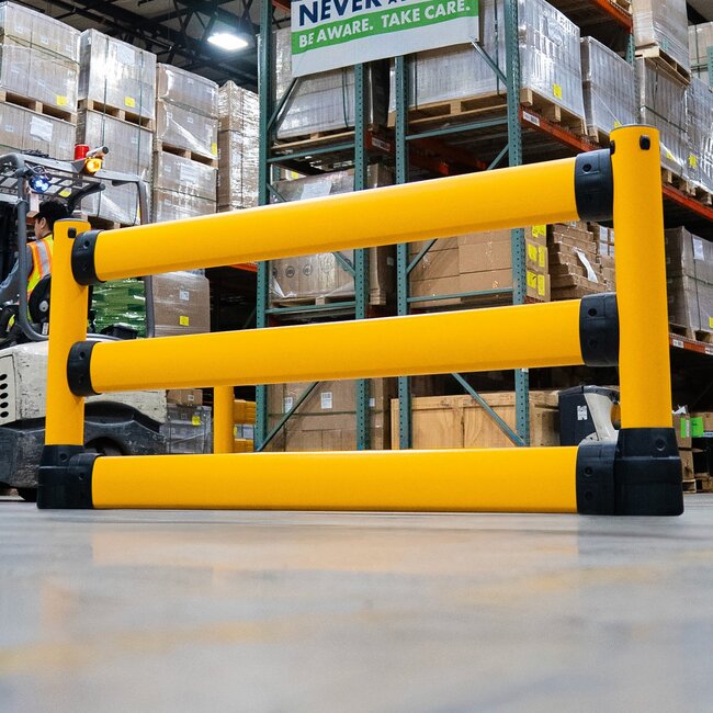 BLACK BULL FLEX L-Line Hoekuitbreiding met Onderrijbeveiliging voor Veiligheidshek