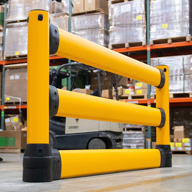 BLACK BULL FLEX L-Line Hoekuitbreiding met Onderrijbeveiliging voor Veiligheidshek