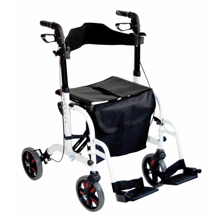 Lichtgewicht 2-in-1 Rollator Rolstoel
