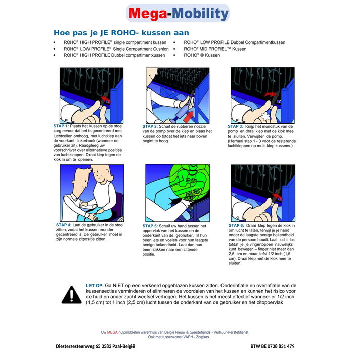 ROHO Zitkussen MOSAIC anti-decubituskussen