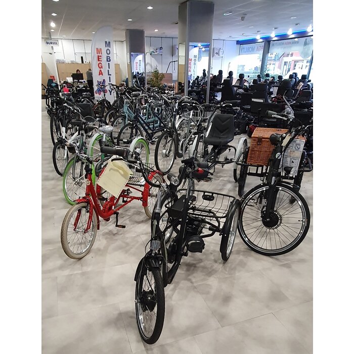 Driewielfietsen en tandems.