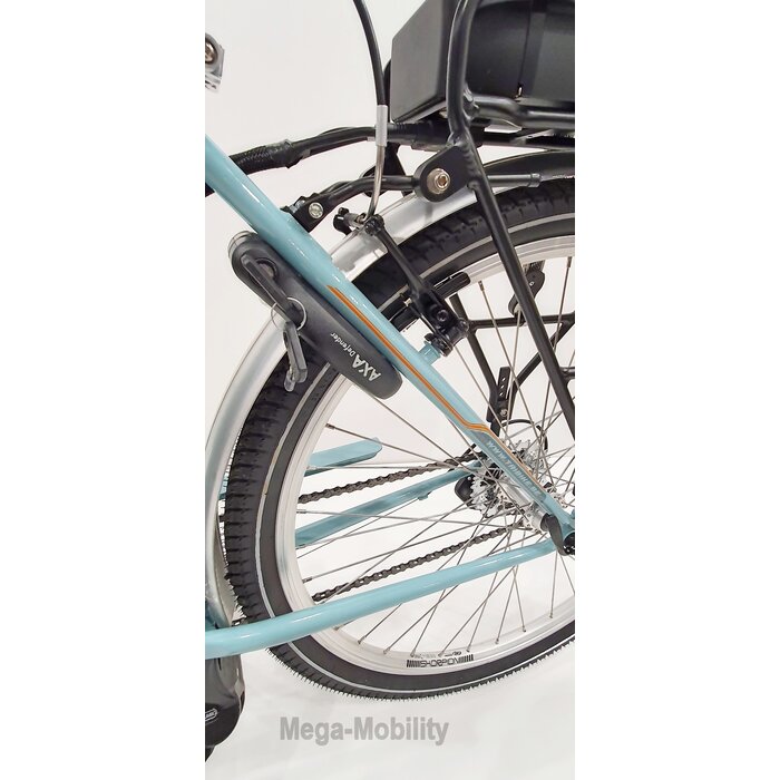 Tweewieltandem met achteraan besturing