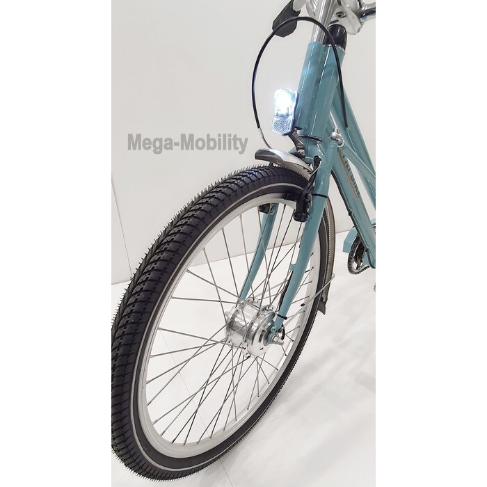 Tweewieltandem met achteraan besturing