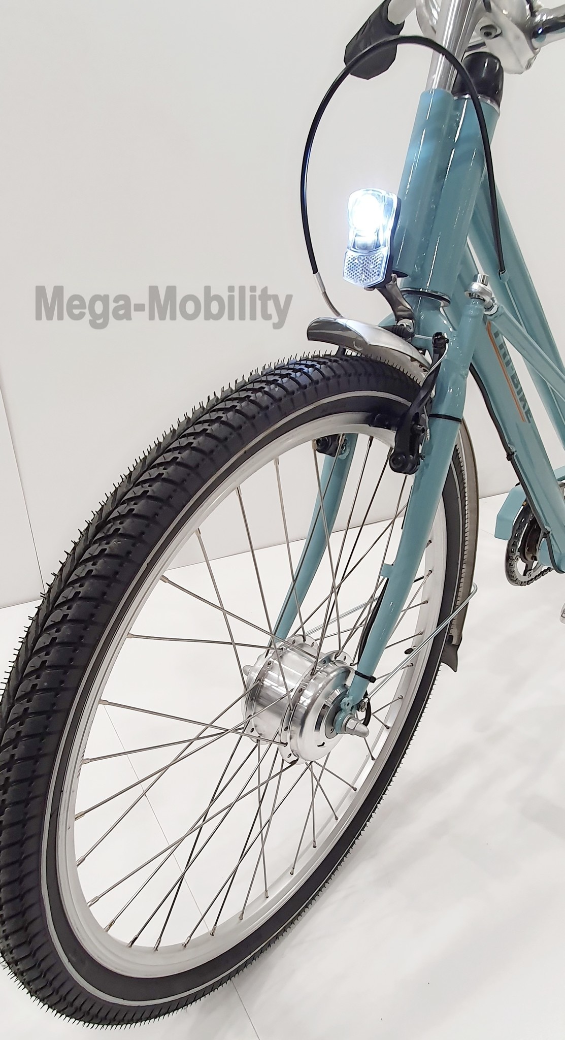 Tweewieltandem met achteraan besturing