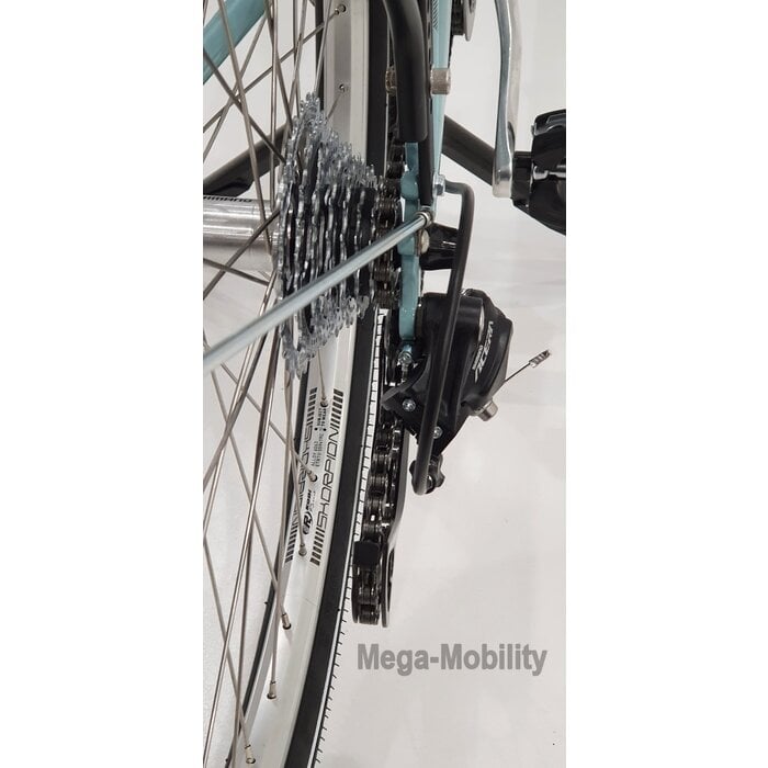 Tweewieltandem met achteraan besturing