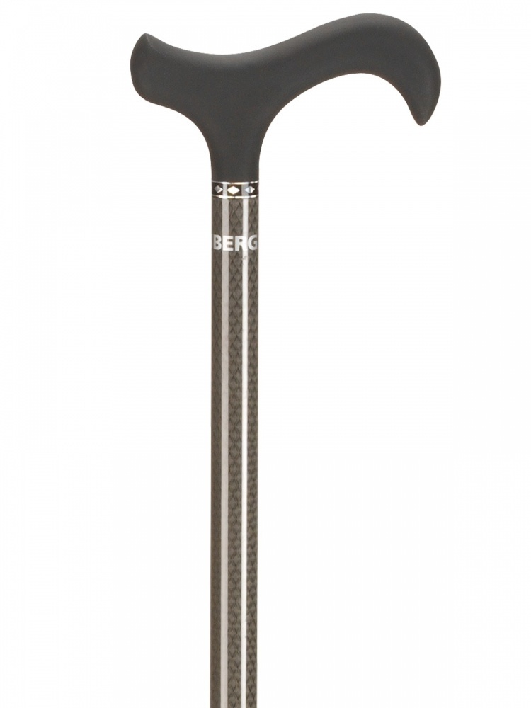 Carbon wandelstok - met soft Derby handvat