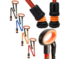 Wandelstok met ovalen handvat - opvouwbaar