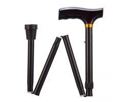 Opvouwbare wandelstok - zwart