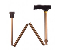 Opvouwbare wandelstok - brons