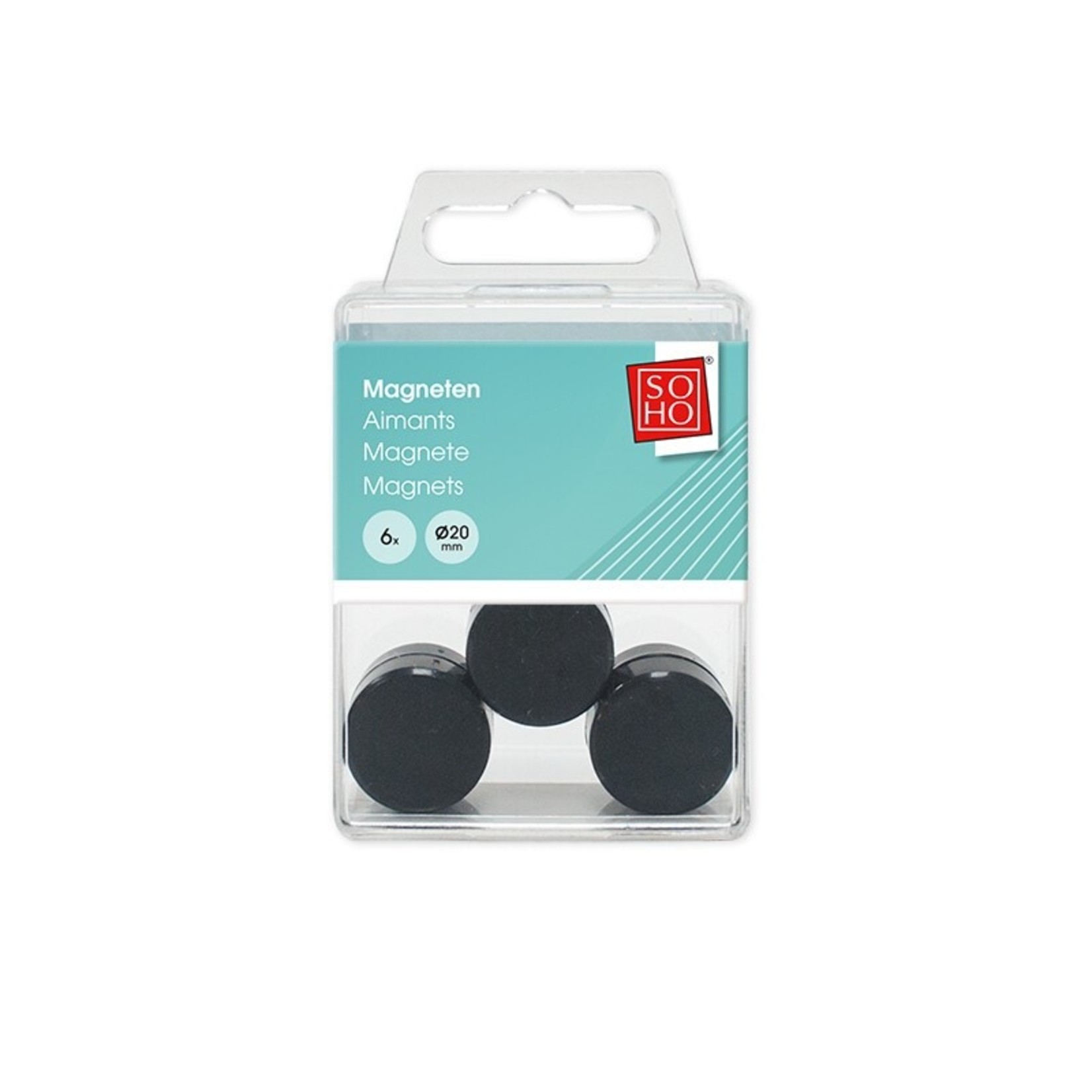 verf Smederij lichtgewicht Magneten zwart 20mm 6/ SOHO - Post & presents