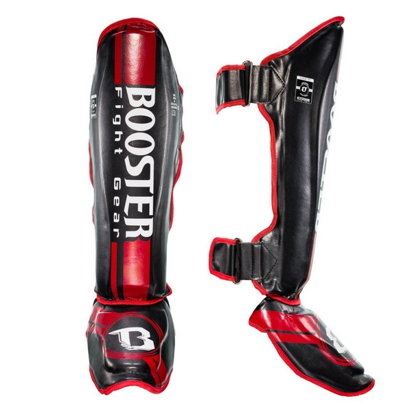Booster Fightgear Protège-tibias - BSG V3 noir/rouge