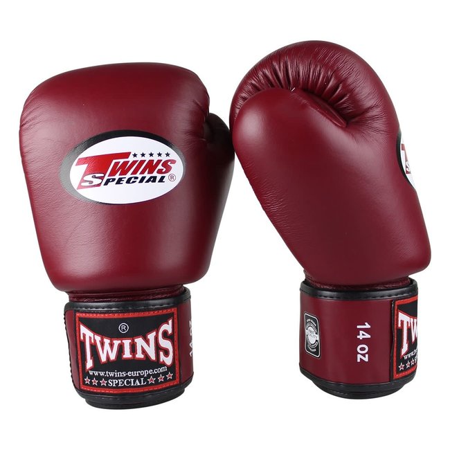 Twins Special Twins Special BGVL 3 Bokshandschoenen – Wine Red – Echt Leer – Handgemaakt in Thailand