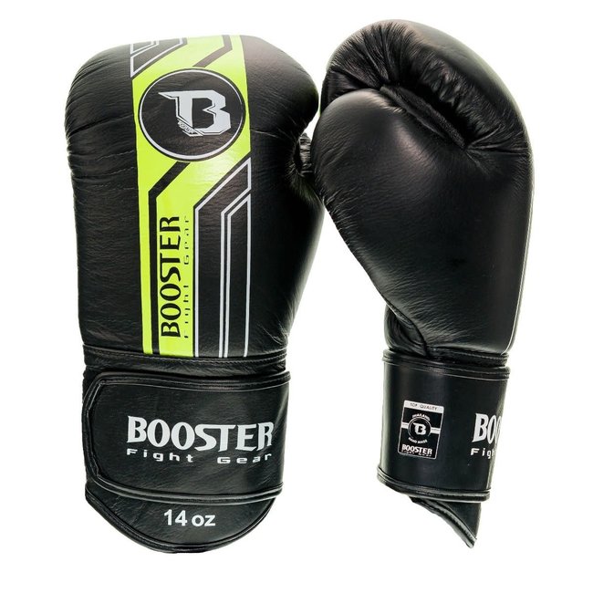 Booster Fightgear BGL V9 Bokshandschoenen – Zwart/Geel – Voor Boksen, Kickboksen & MMA