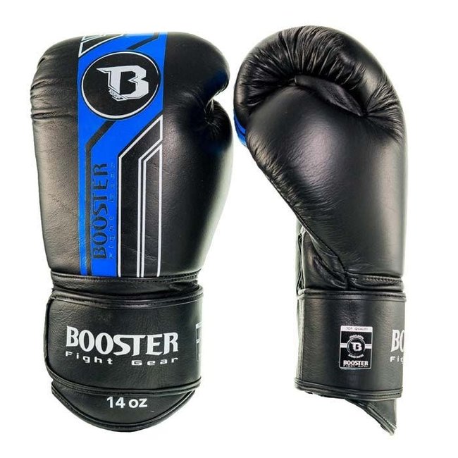 Booster Fightgear BGL V9 Bokshandschoenen – Zwart/Blauw – Kickboksen & Boksen