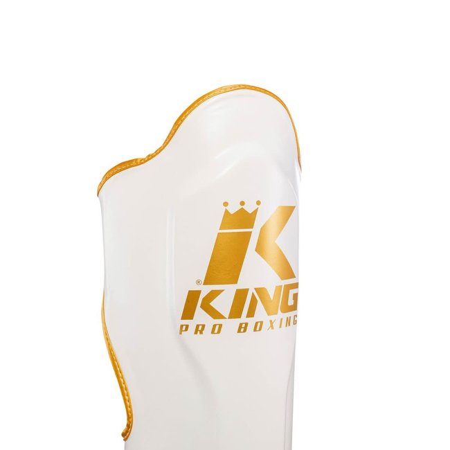 King Pro Boxing Scheenbeschermers- KPB/ SG-5 - WIT/GOUD