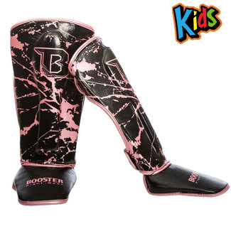Booster Fightgear scheenbeschermers voor kids - Marble roze
