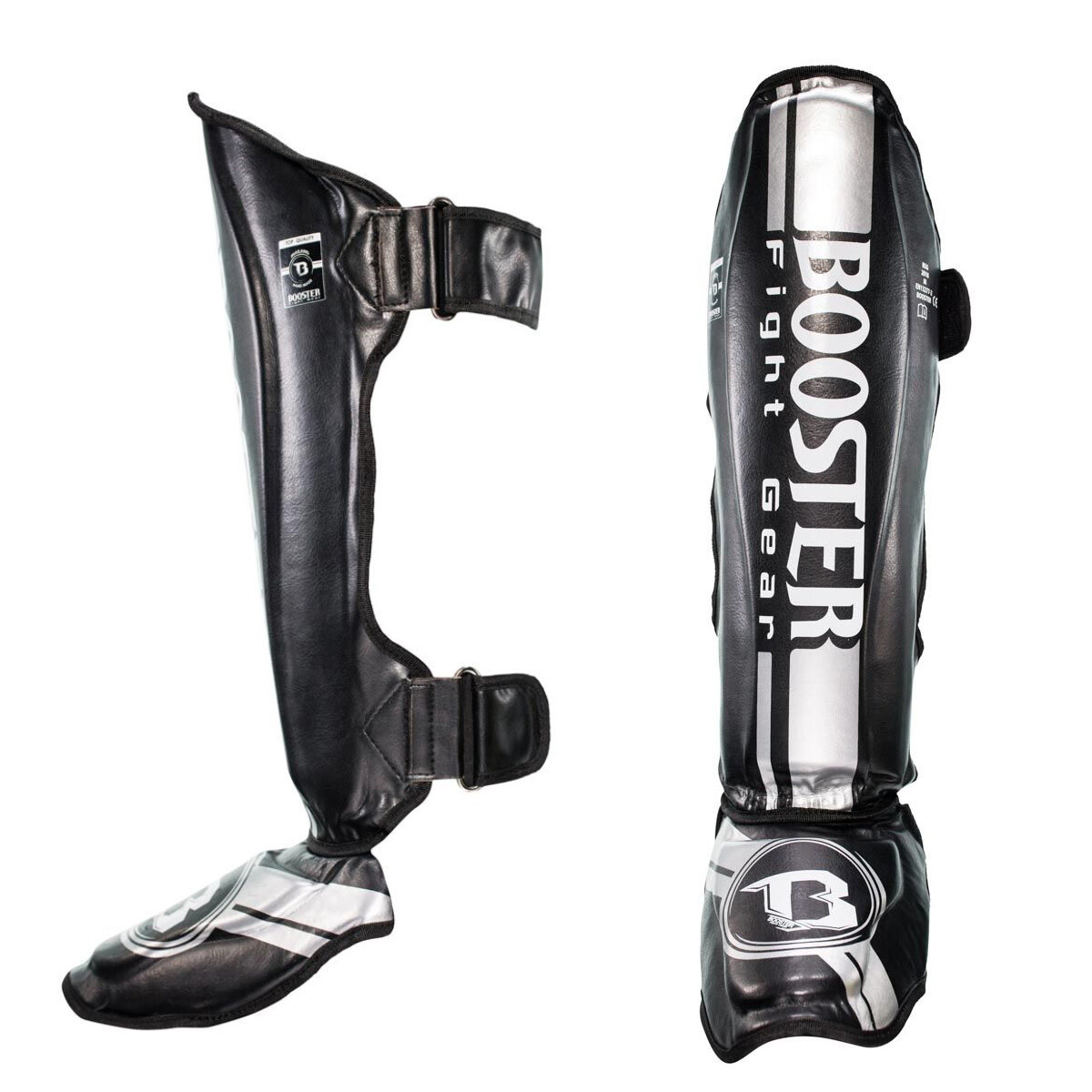Booster Fightgear Protège-tibias - BSG V3 noir/argent