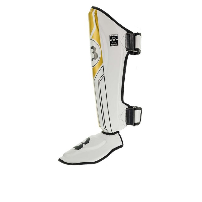 Booster Fightgear Scheenbeschermers -BSG V9 - WHITE/GOLDz