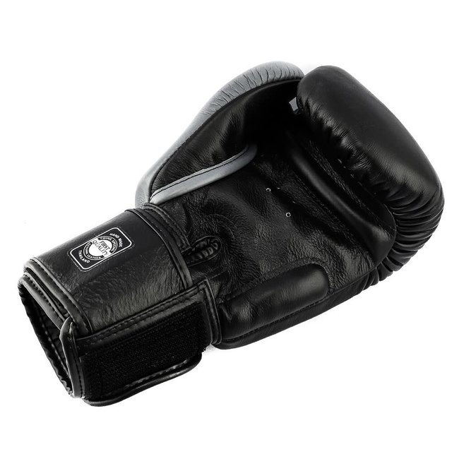 Twins Special BGVL 8 Leren Bokshandschoenen – Zwart/Grijs – 10oz, 12oz, 14oz en 16oz