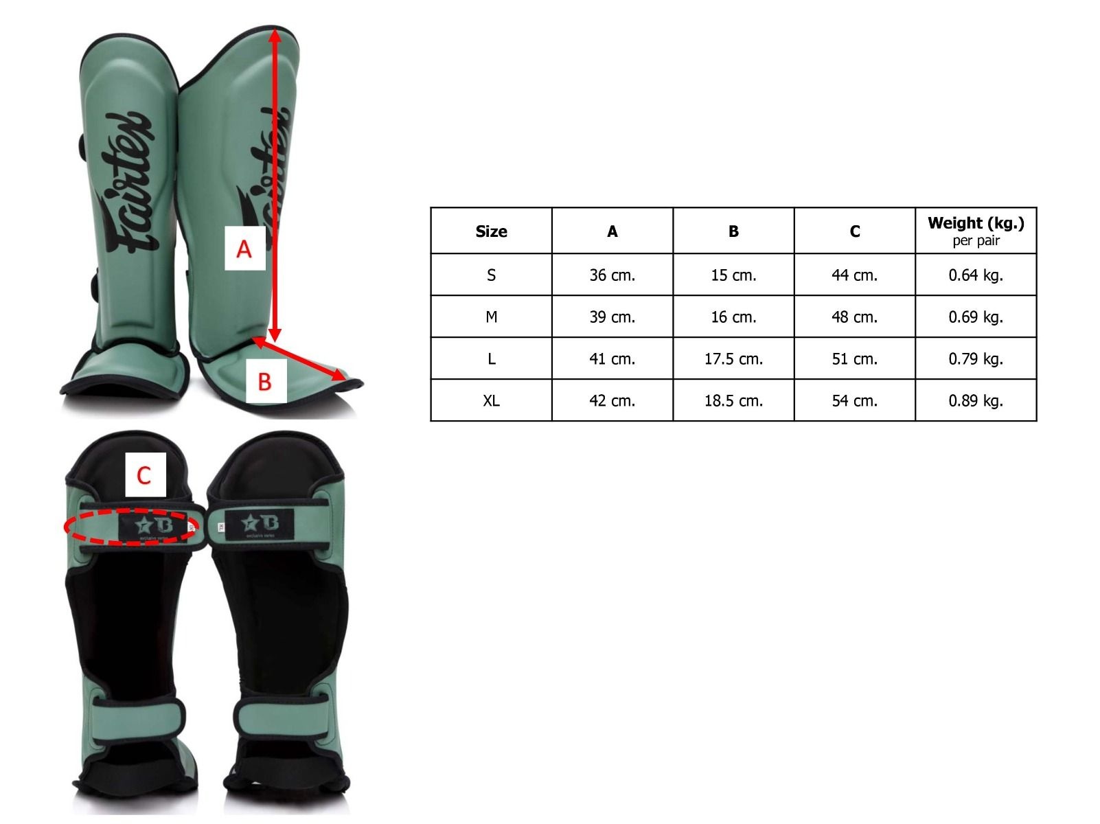 FAIRTEX - Scheenbeschermers - FXB-SG WH