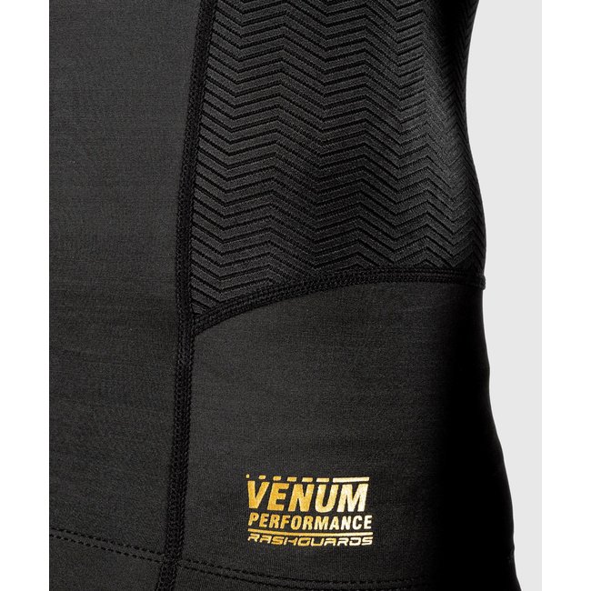Venum G-FIT RASHGUARD - LANGE MOUWEN - ZWART/GOUD